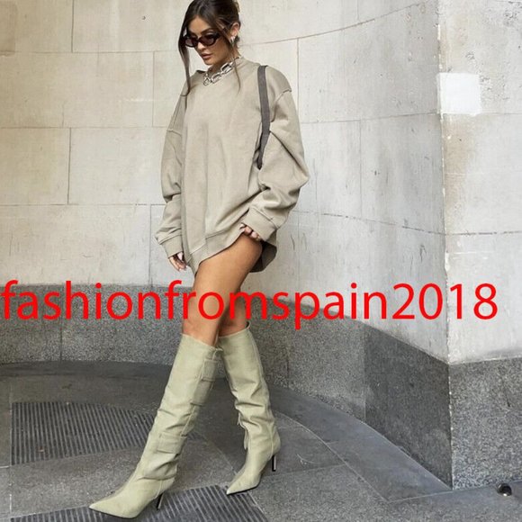 COPY - ZARA HEELED DENIM BOOTS WITH POCKETS - Picture 9 of 9